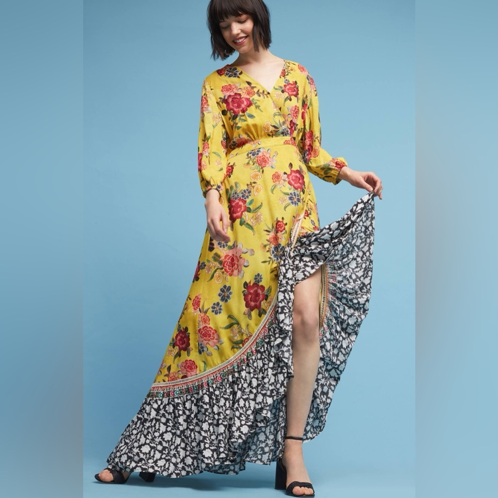 FARM RIO Sunlit Floral Maxi Dress
